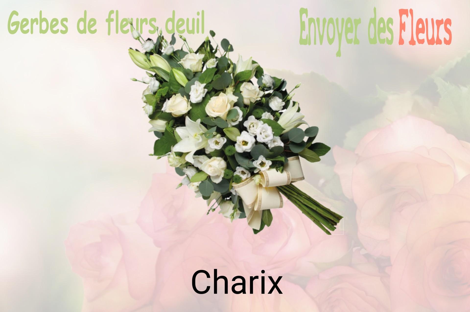 Gerbe de fleurs de deuil livrée à Charix